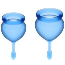 SATISFYER - FEEL GOOD MENSTRUAL CUP DARK BLUE 15 + 20 ML